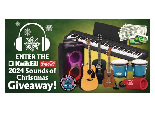 Kwik Fill Sounds of Christmas Giveaway - Win $2,500 Cash + Free Gas For Year, Headphones, Speakers, KiwiFill Gift Cards & More