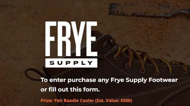 Lehigh Outfitters Frye Supply Giveaway - Win A $500 Yeti Roadie Cooler