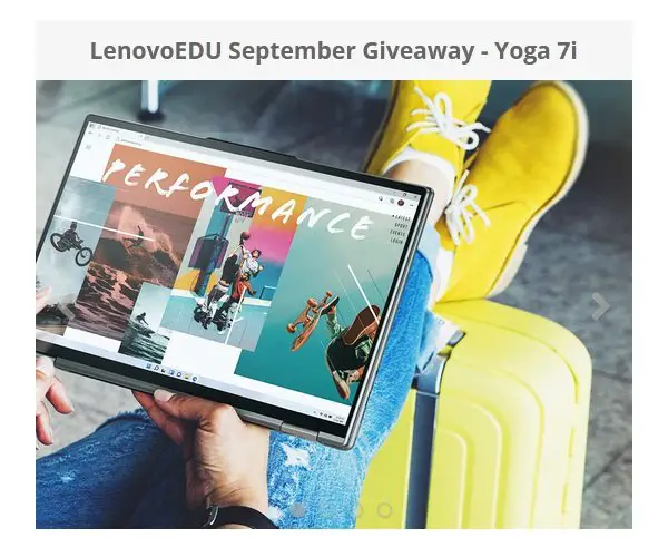 LenovoEDU September Giveaway - Win a Lenovo Yoga 7i