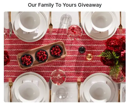 Lenox Our Family To Yours Giveaway - Win A Collection Of Tableware And Flatware