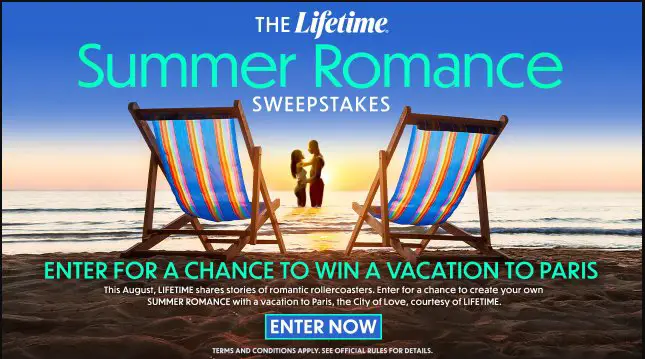 Lifetime Summer Romance Sweepstakes – Win A Trip For 2 To Paris