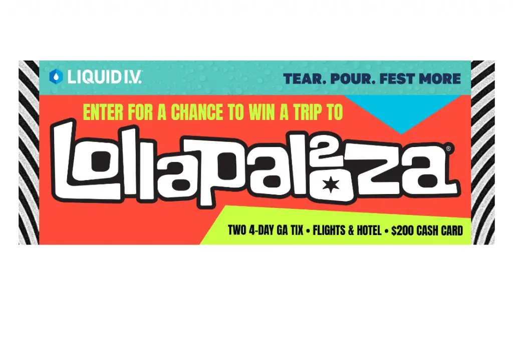 Liquid IV Chicago Festival Sweepstakes - Win A Trip For 2 To Lollapalooza