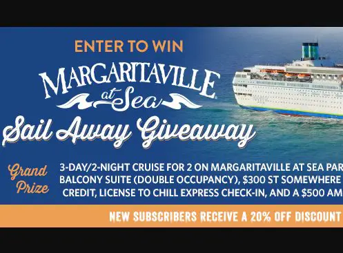 Margaritaville At Sea Sail Away Giveaway - Win A $3,000 Cruise  For  2