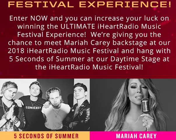 Mariah Carey/5 Seconds of Summer Sweepstakes