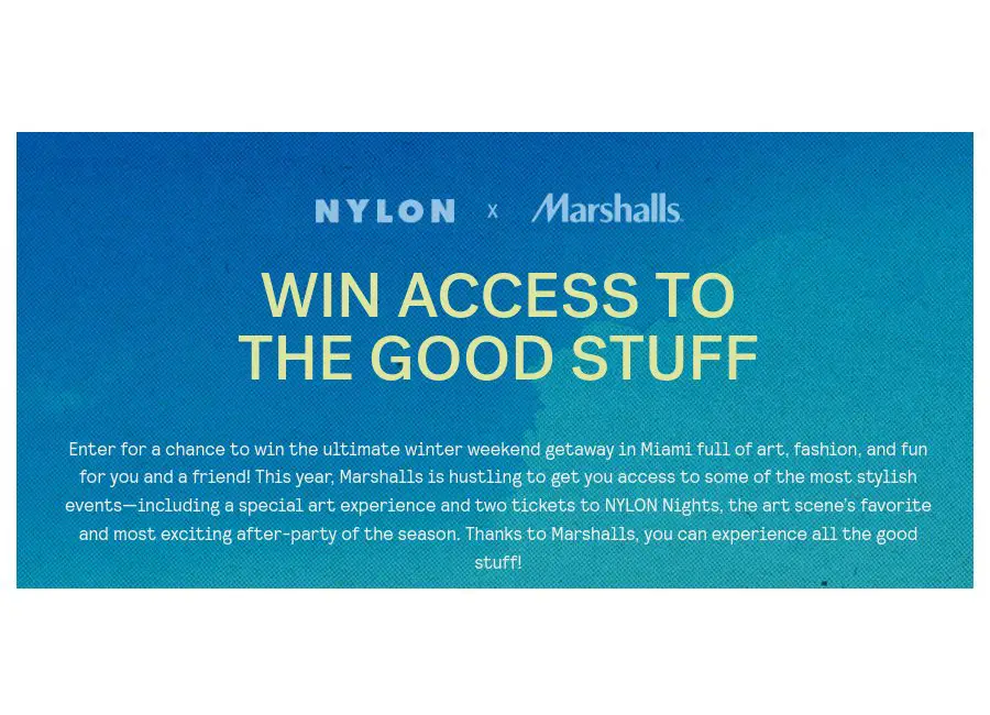 Marshalls Holiday Sweepstakes - Win A Trip For 2 To Miami, FL (3 Winners)