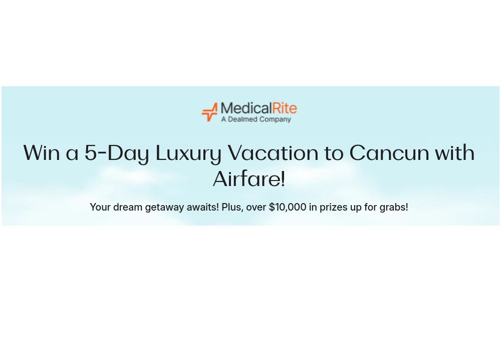 MedicalRite Vacation Giveaway - Win A Trip To Cancun, Gift Cards & More