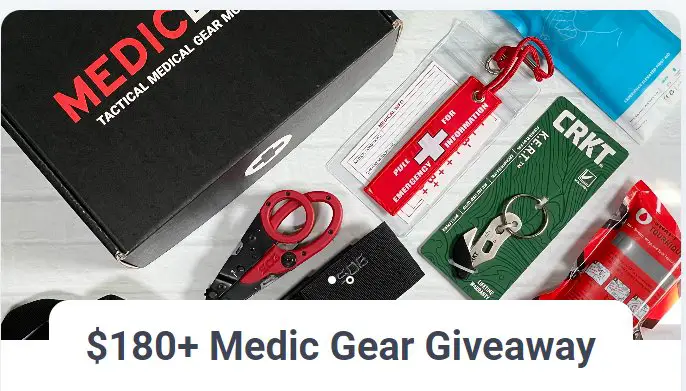 MedicBox $180+ Medic Gear Giveaway -  Win $180 Tactical Medical Gear