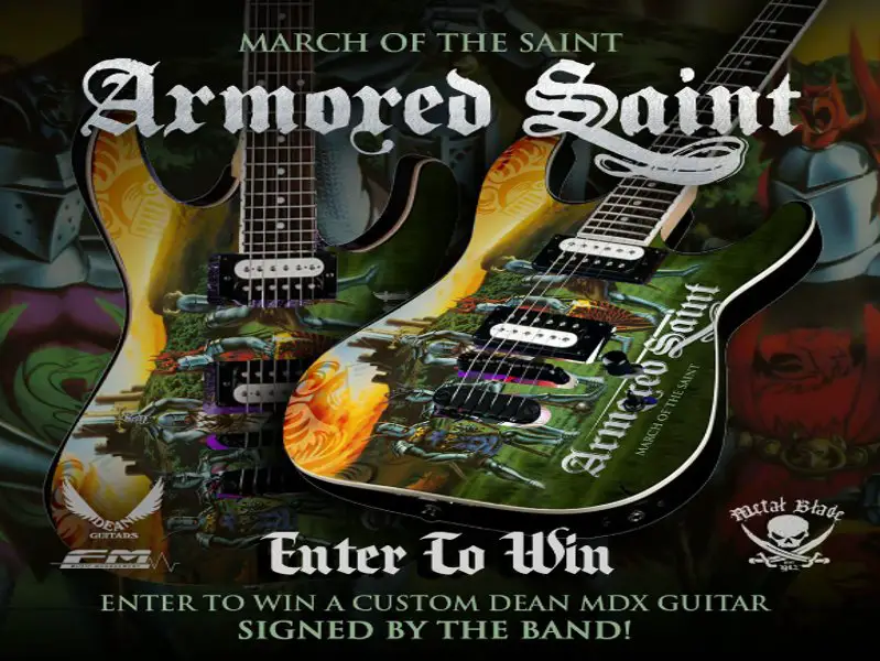 Metal Blade Records Armored Saint 'MOTS' X Custom Dean MDX Guitar - Win A Custom Autographed Electric Guitar