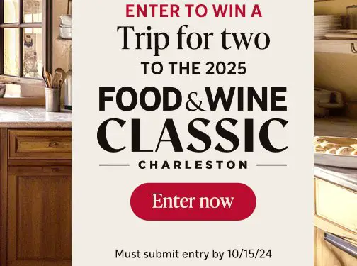 Mezzetta Charleston Food & Wine Classic 2025 Sweepstakes - WIn A Trip For 2 To The Charleston Food & Wine Classic