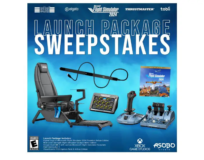 Microsoft MSFS 2024 Launch Package Sweepstakes - Win A Flight Simulator Controller & Game