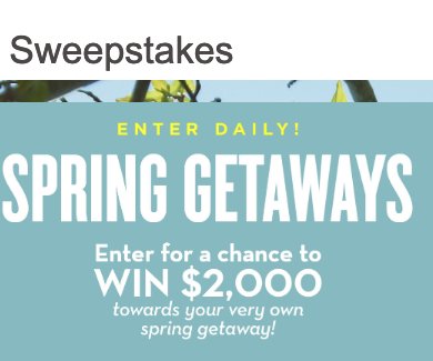 Midwest Living Spring Getaways Sweepstakes