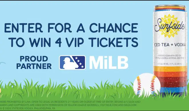 MiLB Surfside Summer Sweepstakes – Win Tickets To 2024 Minor League Baseball Game (83 Winners)