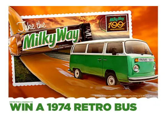 Milky Way Bus Giveaway - Win A Refurbished Volkswagen 1974 Bus