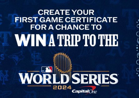 MLB First Game Certificate Sweepstake – Win A World Series Experience + More