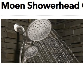 Moen Showerhead Giveaway