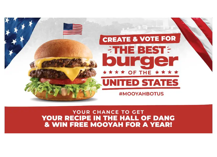 MOOYAH Burgers Best Burger Of The United States - Win One Year Supply Of MOOYAH Burger & More