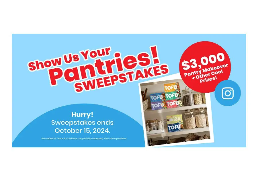 Mori-Nu Show Us Your Pantries Sweepstakes - Win A Home Depot Gift Card & More