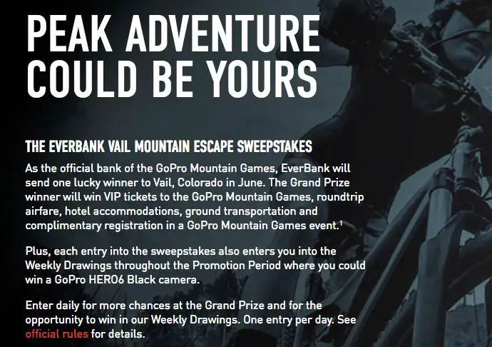 Mountain Escape Sweepstakes