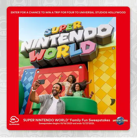 My Nintendo Super Nintendo Sweepstakes – Win A Trip For 4 To Universal Studios Hollywood In Universal City, California