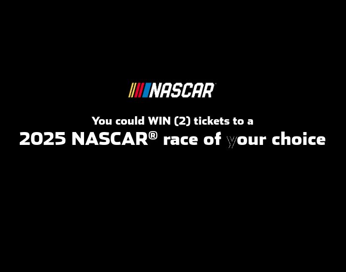 NASCAR Race Ticket Promotion - Win Two 2025 NASCAR Race Tickets