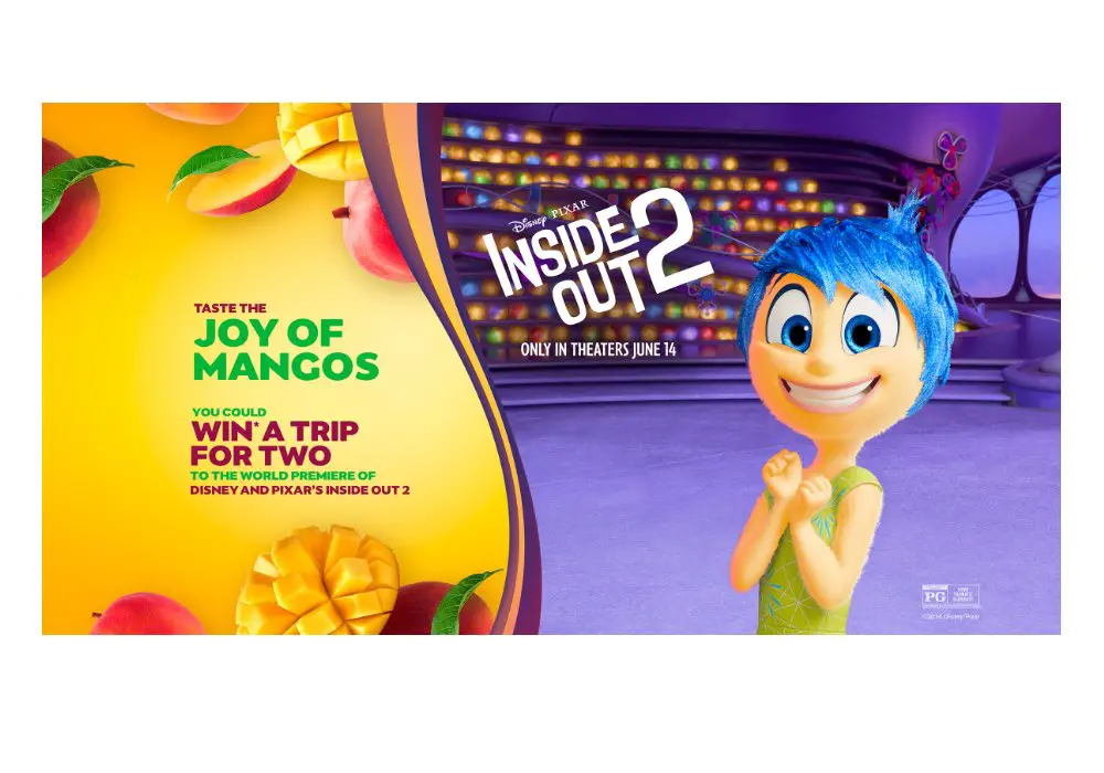National Mango Board Taste The Joy Of Mangoes Sweepstakes - Win A Trip For 2 To Inside Out 2 Movie Premiere