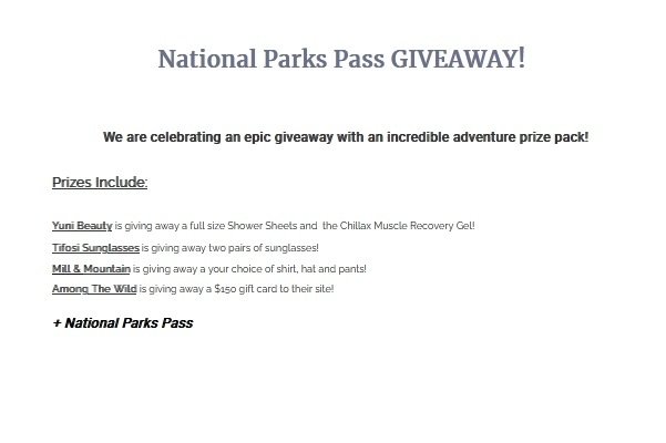 National Parks Pass Giveaway - Win A National Park Pass and More