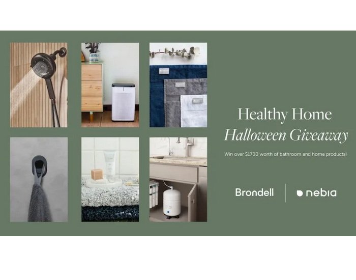 Nebia and Brondell Halloween Giveaway - Win a Bathroom Shower Set, Air Filter and More