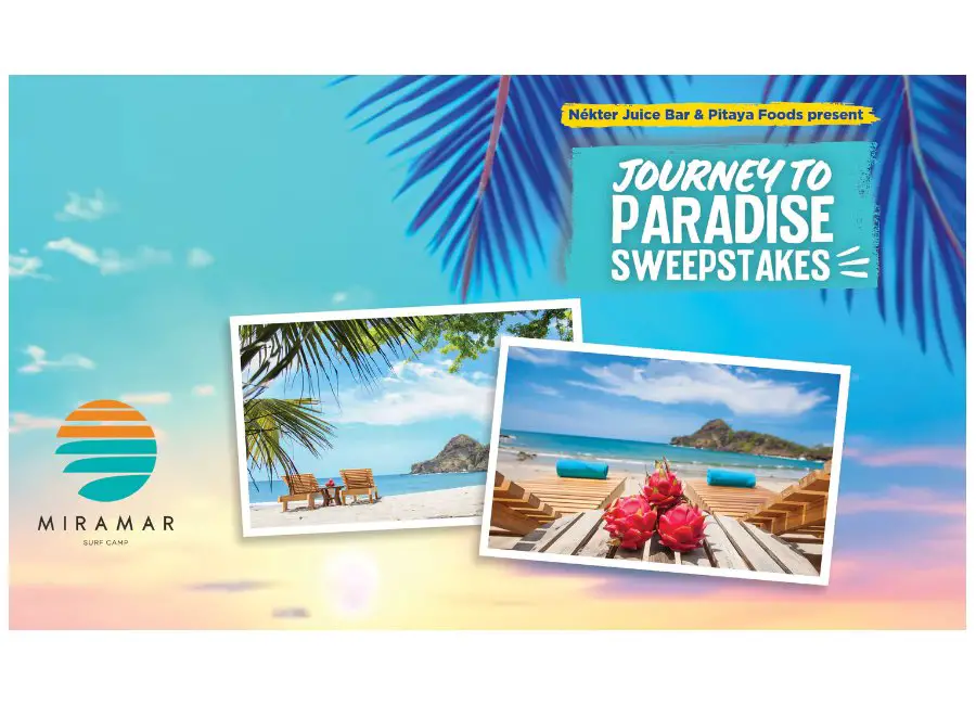 Nekter Juice Bar & Pitaya Foods Journey To Paradise Sweepstakes - Win A Trip For 2 To Nicaragua