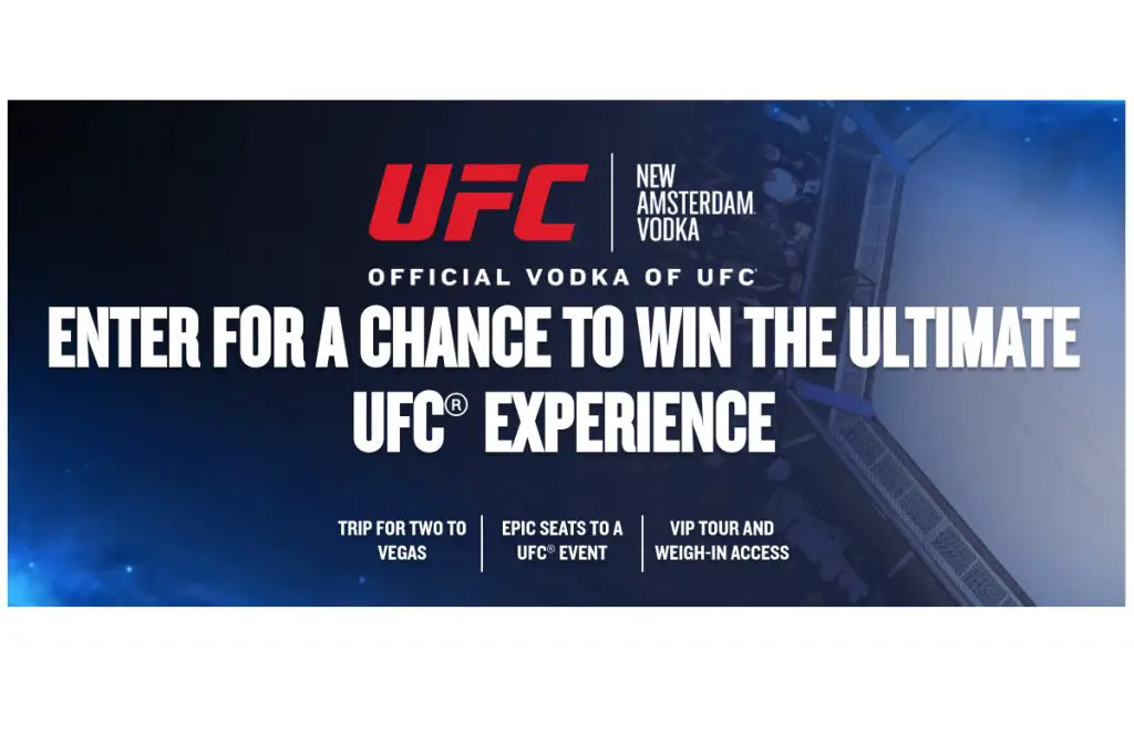 New Amsterdam Vodka & UFC Q3 Sweepstakes - Win A Trip For Two to UFC 310 In Las Vegas