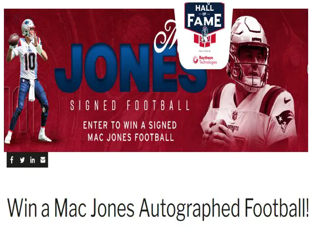 New England Patriots Mac Jones Signed Football Sweepstakes - Win A Signed Mac Jones Football