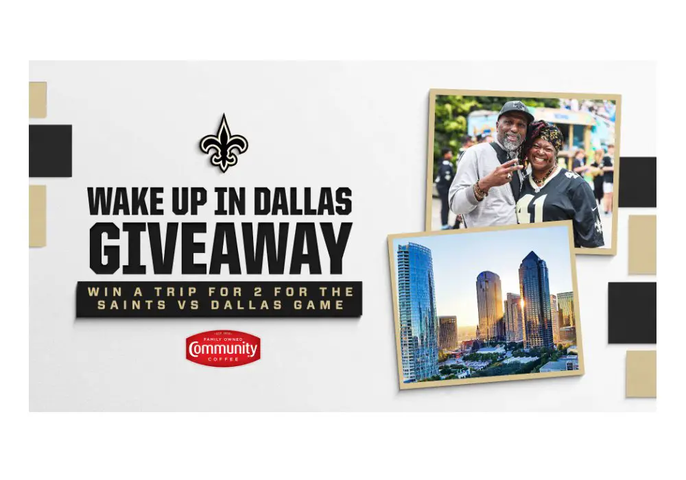 New Orleans Saints 2024 Wake Up In Dallas Giveaway - Win Saints Vs. Cowboys Tickets & More