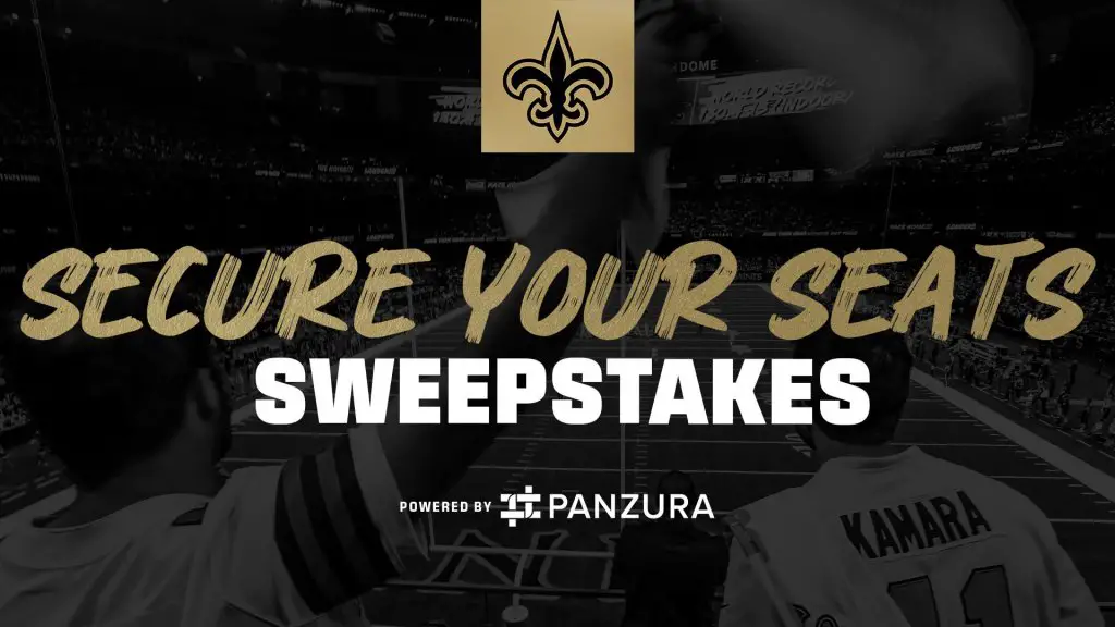 New Orleans Saints Secure Your Seats 2022 Sweepstakes - Win Tickets For 4 To New Orleans Saints Home Games