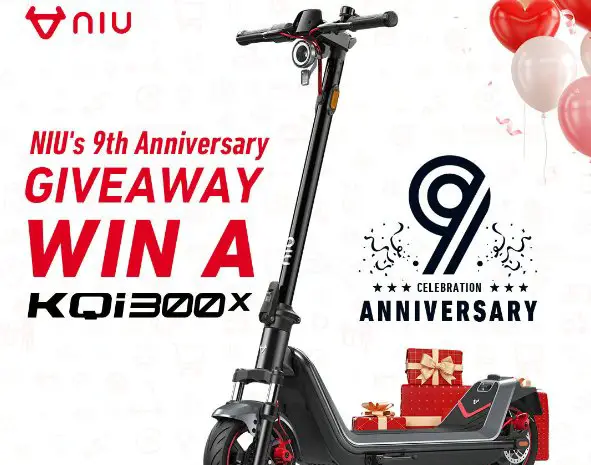 NIU's 9th Anniversary Giveaway - Win A NIU KQi 300X Electric Scooter