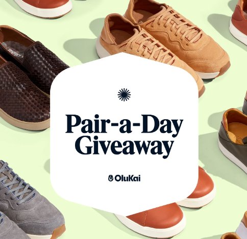 OluKai Pair-a-Day Giveaway - Win A Pair Of Shoes {50 Winners}