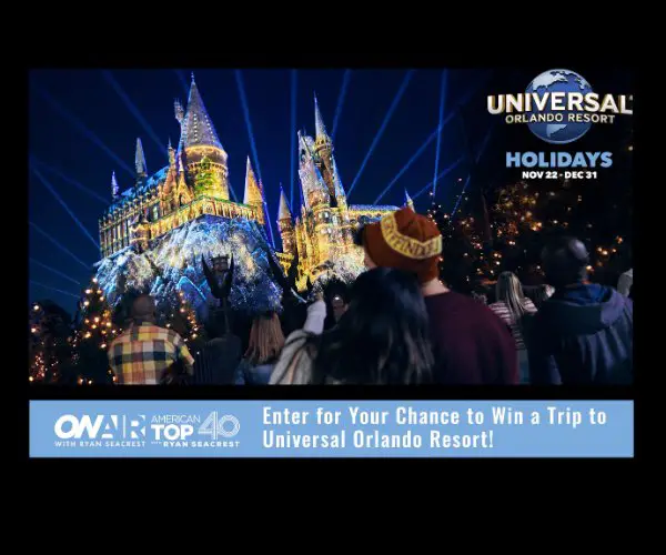 On Air With Ryan Seacrest Ryan Seacrest’s Universal Orlando Resort Holidays Sweepstakes - Win A Trip For Four To Orlando, Florida