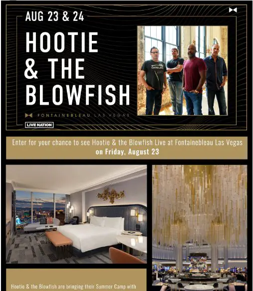 On With Mario Lopez’s Hootie & The Blowfish Concert Flyaway Sweepstakes – Win A Trip For 2 To See Hootie & The Blowfish Live In Vegas