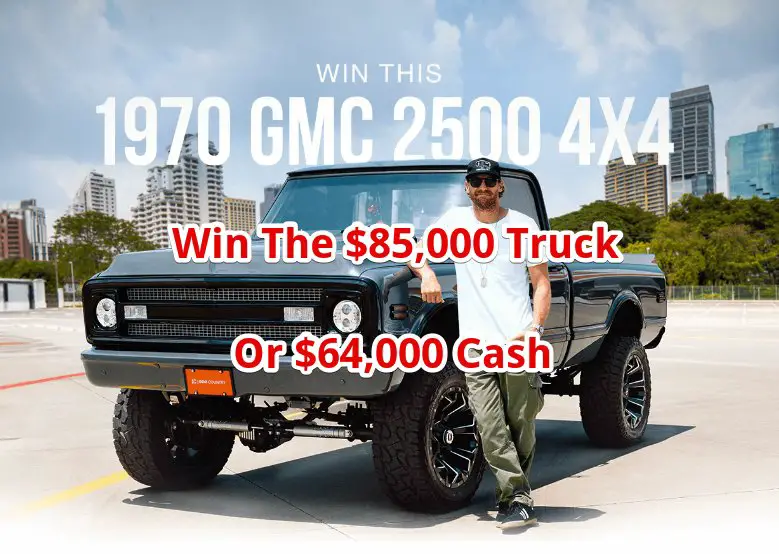 One Country Chase Rice 1970 GMC 2500 4x4 Giveaway - Win A 1970 GMC 2500 4x4 Truck Worth $85,000