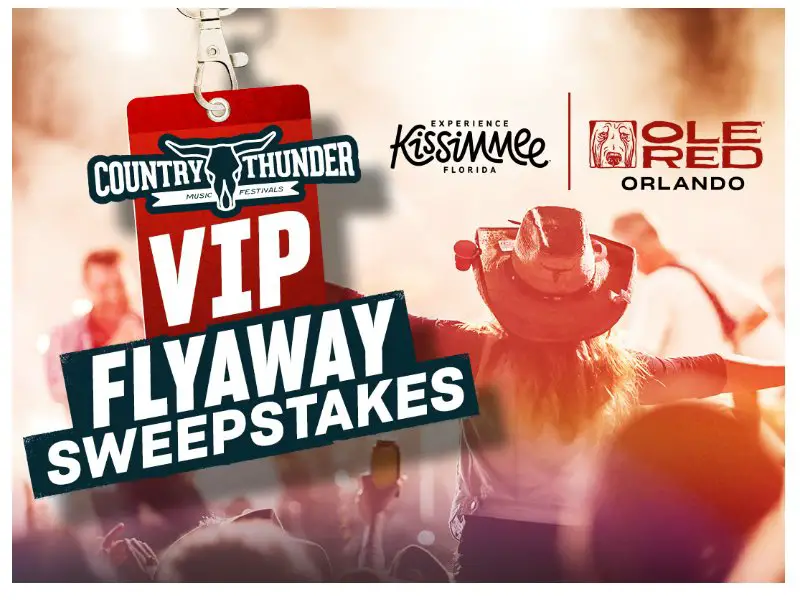 Opry Country Thunder Flyaway Sweepstakes - Win A Trip For 2 To Country Thunder Florida