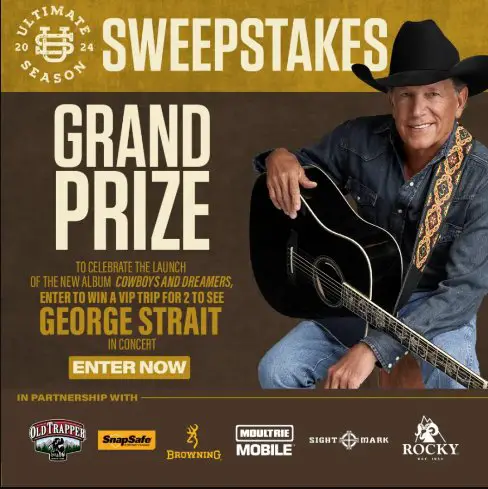 Outdoor Sportsman Ultimate Season Giveaway – Win A Trip For 2 To See Country Musician George Strait Live In Las Vegas