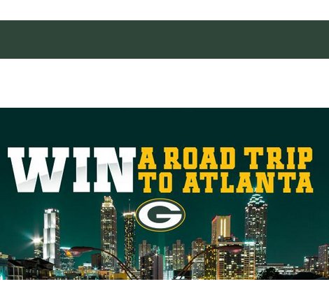 Packers vs. Falcons game in Atlanta, Free Trip