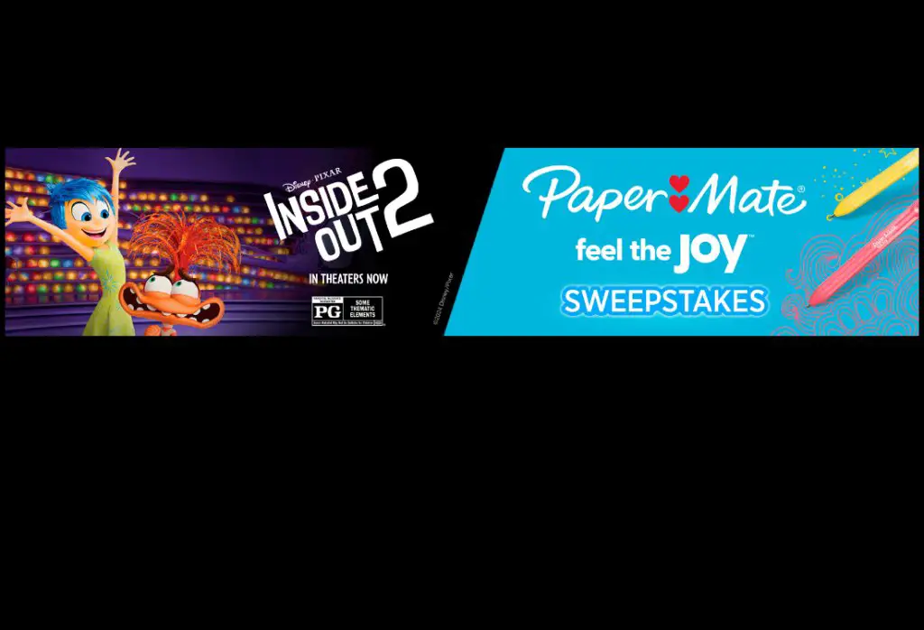 Paper Mate Feel the Joy Sweepstakes - Win Fandango Code For Inside Out 2 (60,000 Winners)
