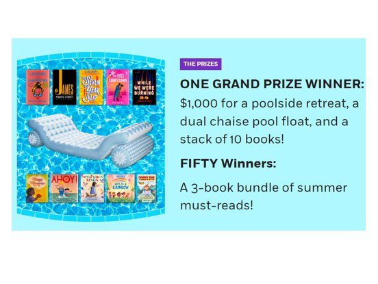 Penguin Random House Meet Us Poolside Giveaway - Win $1,000 Gift Card, 10 Books & More