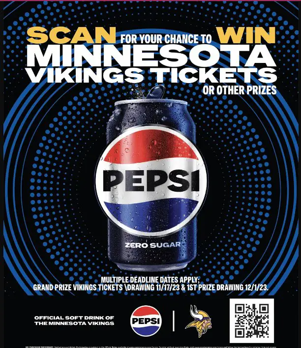 Pepsi NFL Sweepstakes - Win MN Vikings Home Game Tickets (6 Winners)