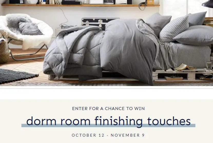 Pottery Barn Teen Dorm Room Sweepstakes - Win A $1,000 Gift Card