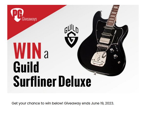 Premiere Guitar Guild Surfliner Deluxe Guitar Giveaway - Win A Brand New Electric Guitar