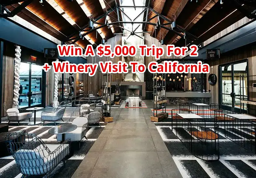 Prisoner Wine Company Trip to the Winery Sweepstakes - Win A $5,000 Trip For 2 To California