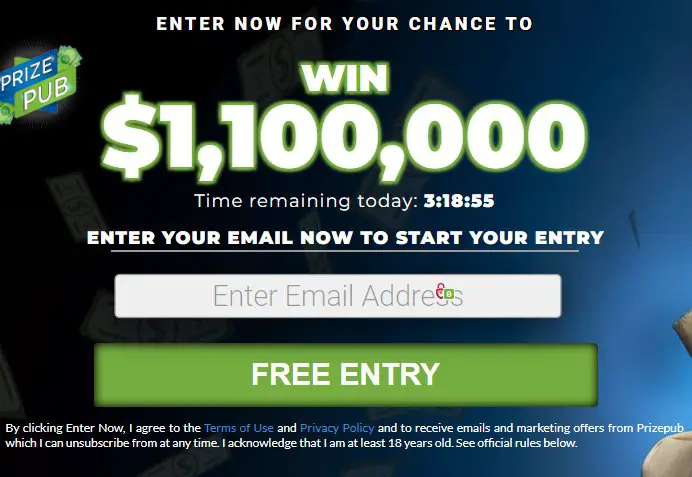 PrizePub $1.1 Million Sweepstakes - Win $1,100,00 In The Strike It Rich XII Sweepstakes