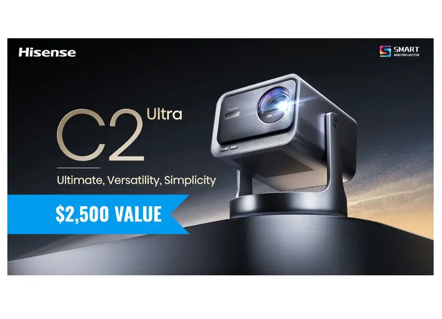 Projector Screen Giveaway - Win A Hisense C2 Ultra Lifestyle Projector