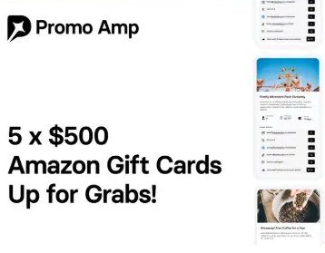 Promo Amp Amazon Gift Cards Sweepstakes – Win A $500 Amazon Gift Card (5 Winners)