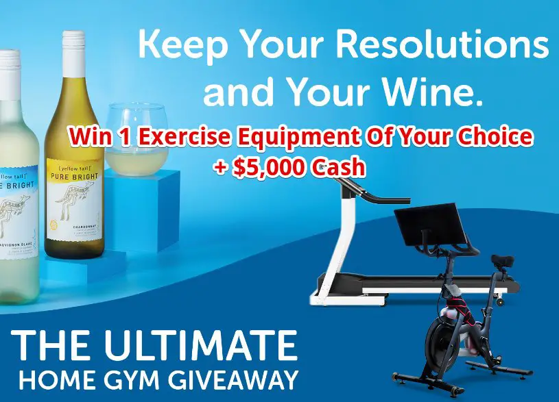 Pure Bright DryIsh Sweepstakes - Win 1 Exercise Equipment Of Your Choice + $5,000 Cash (4 Winners)